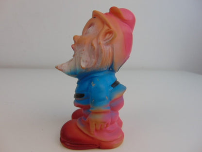 Vintage Kabouter: Rubbertoys, Made in Italy (roze muts)
