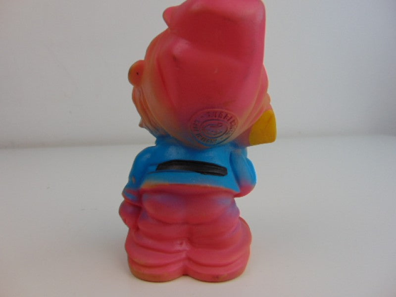 Vintage Kabouter: Rubbertoys, Made in Italy (roze muts)