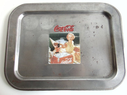 4 Coca Cola Items: Spiegel, Dienblad, Hartje, Puzzel in Koker