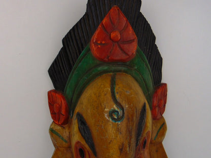 Houten Masker: Ganesha