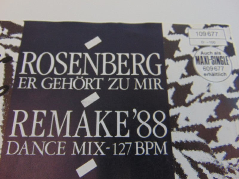 Single, Rosenberg: Er Gehört Zu Mir, 1987