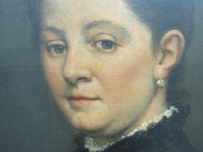 Schilderij op doek: Portret, Edmond Lambrichs, 1885