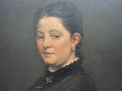 Schilderij op doek: Portret, Edmond Lambrichs, 1885