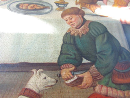 Schilderij op Doek: Middeleeuws Tafereel