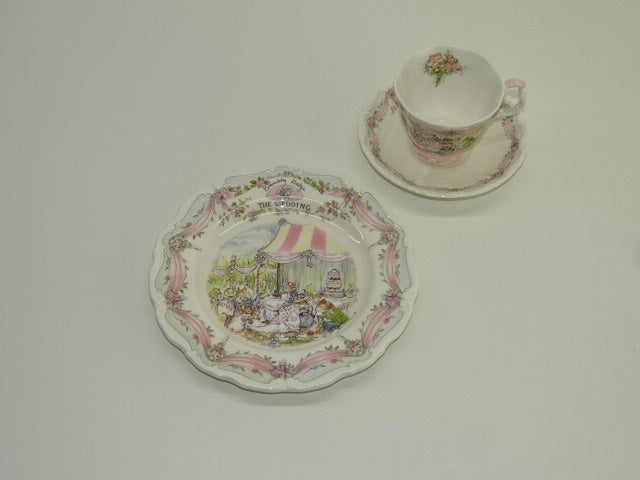 3-Delige Set: Royal Doulton, The Wedding, Porselein