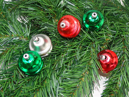 Kerstballen: 5 Lampionnen: Groen, Rood En Zilver