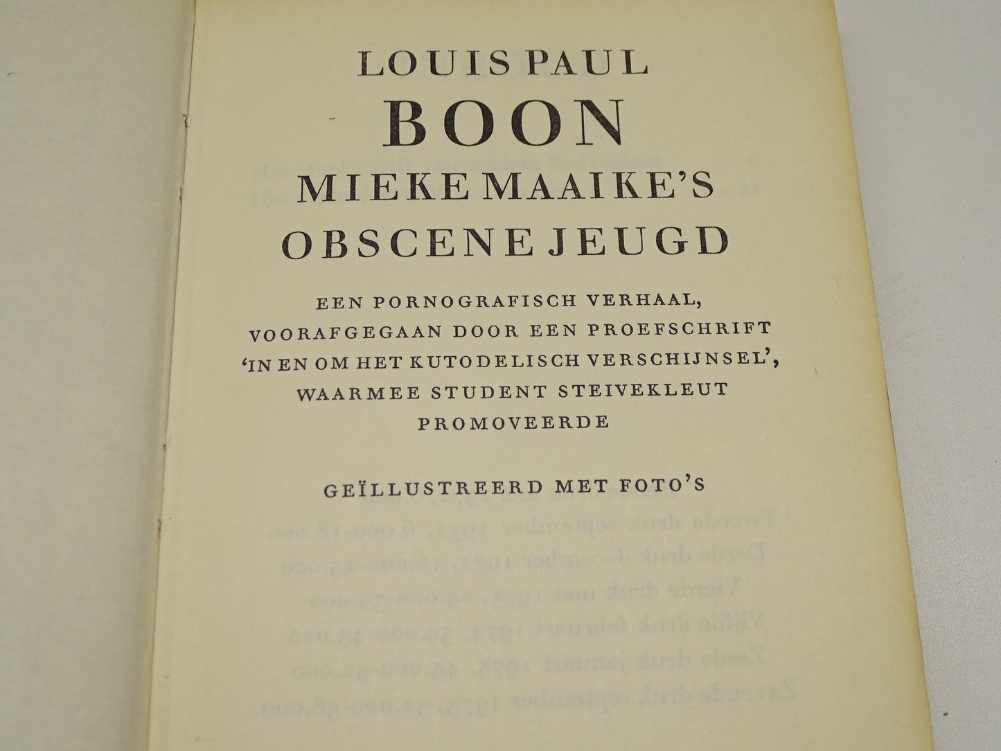 Boek: Mieke Maaikes Obscene Jeugd, Louis Paul Boon, 1975