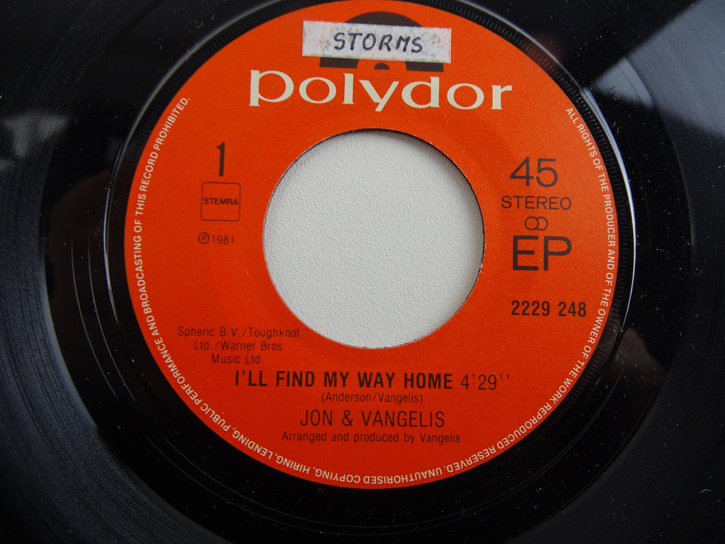 Single, Jon And Vangelis: I'll Find My Way Home, 1981