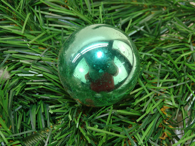 Vintage Kerstbal: Ajeko, Groen