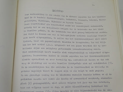 Boek / Licentiaatsverhandeling: Het Lichtmotief In De Poëzie Van G. Gezelle, Egbert Aerts, 1968