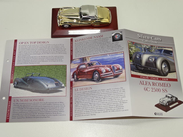 Schaalmodel: Alfa Romeo 6C 2500 SS, Silver Cars Collection, Editions Atlas