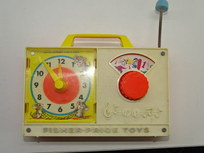 Muziekdoos /  Klokradio: Fisher Price, Hickory Dickory Dock, 1971