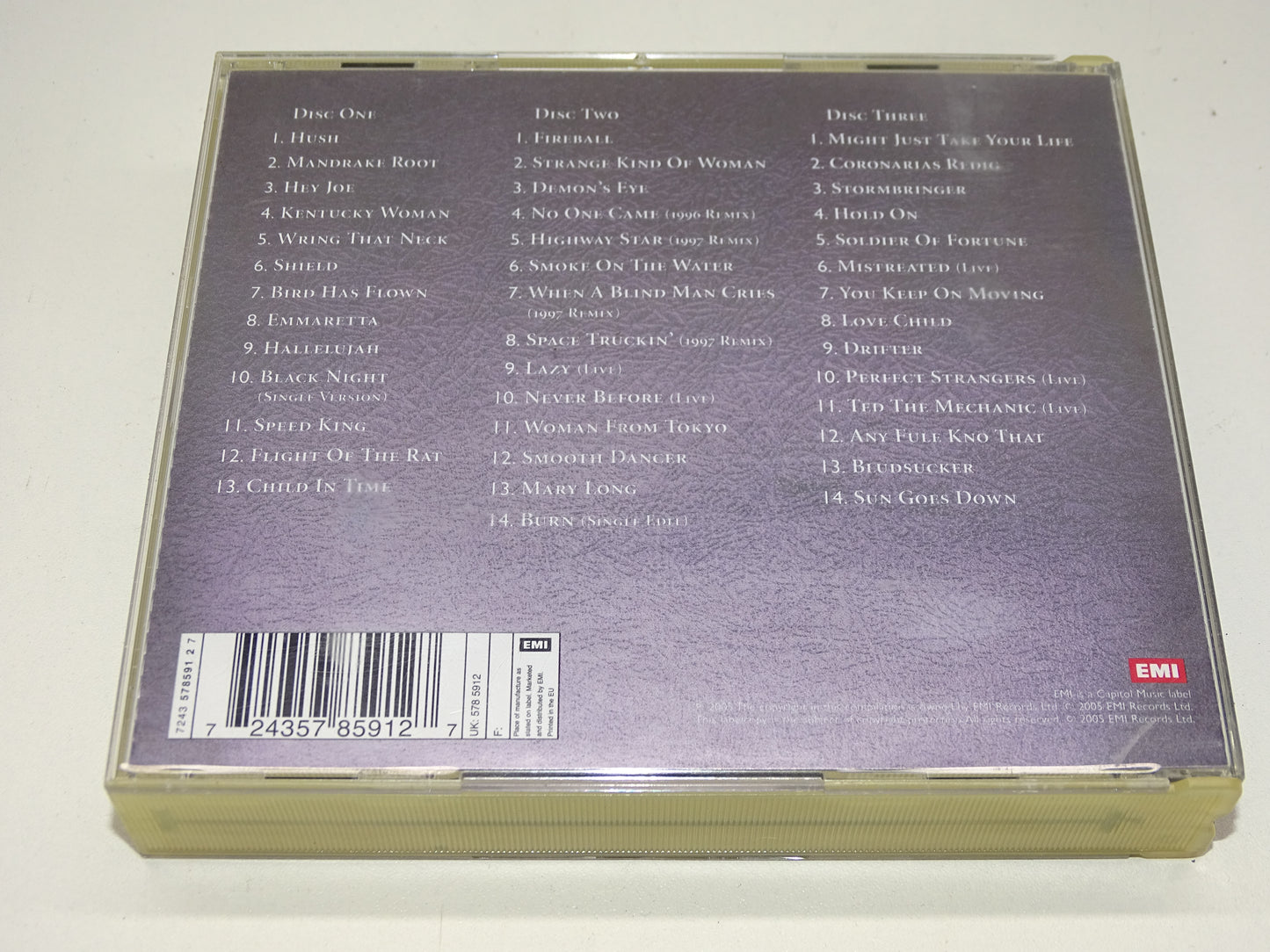 3 CD Deep Purple : The Platinum Collection, 2005