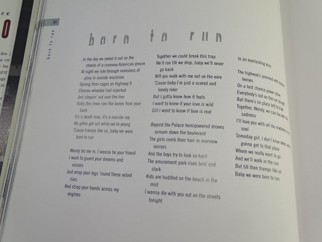 Boek: Bruce Springsteen, Songs, 1998