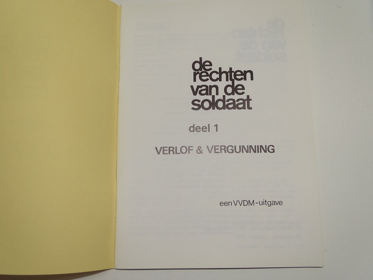 3 x Boek: De Rechten Van De Soldaat, Deel 1, 2 en 3