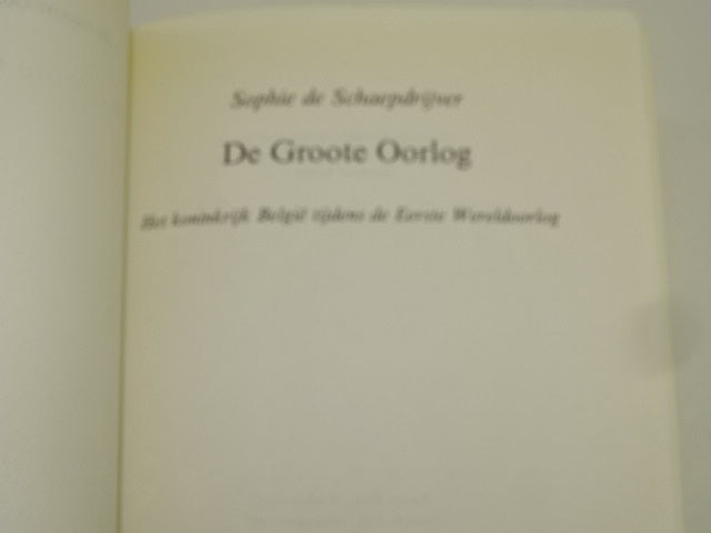 Boek, Sophie De Schaepdrijver: De Groote Oorlog, Atlas,  1998