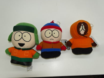 Speelgoed, 3 Pluchen South Park Figuren: Stan, Kyle en Kenny