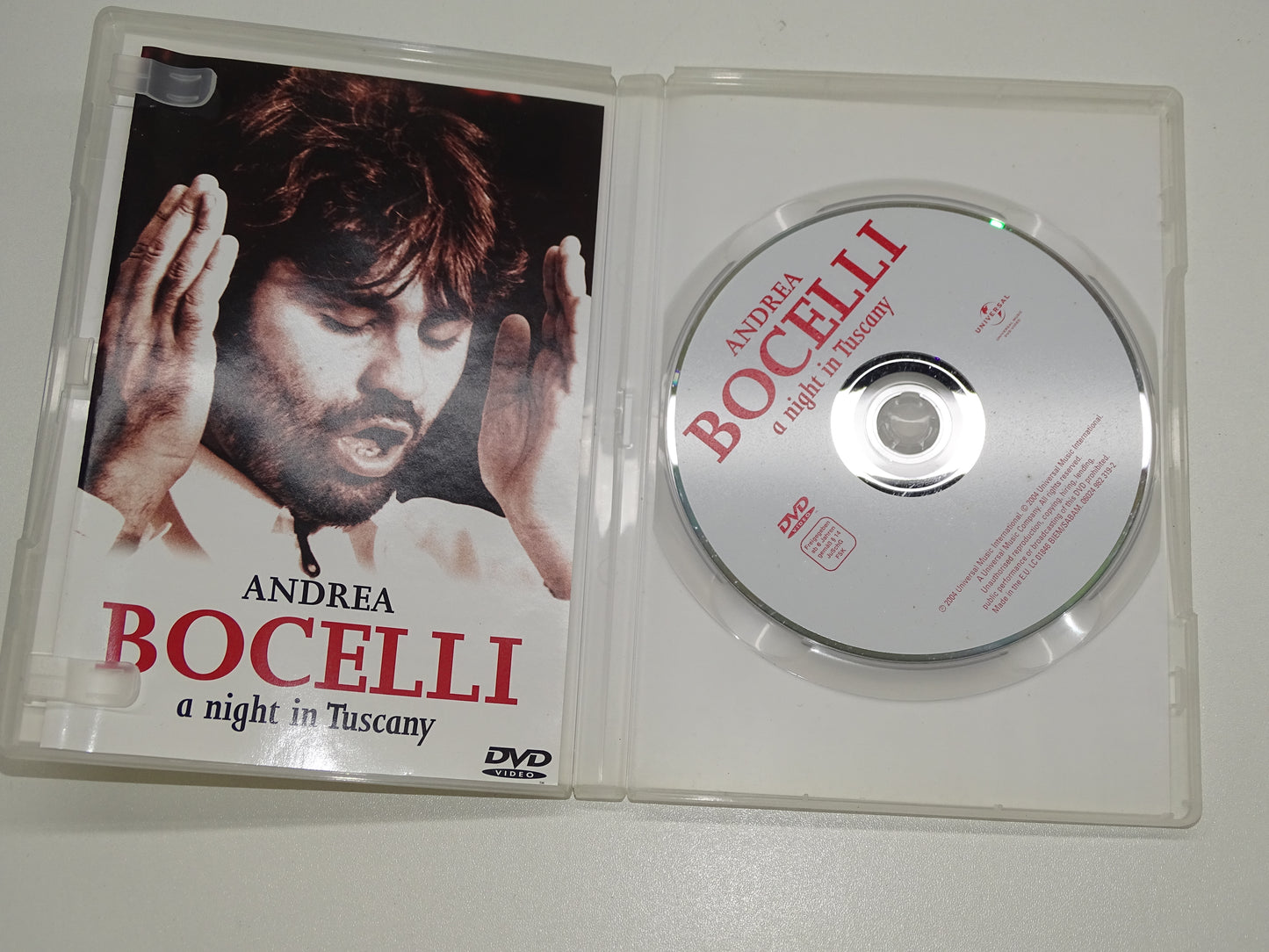 DVD, Andrea Bocelli: A Night in Tuscany, 2004