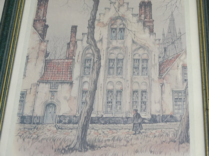 Kunstdruk: Anton Pieck, Begijnhof Brugge