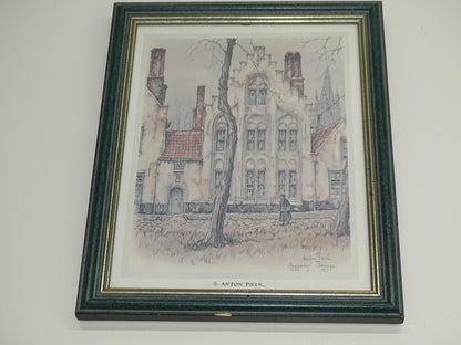 Kunstdruk: Anton Pieck, Begijnhof Brugge