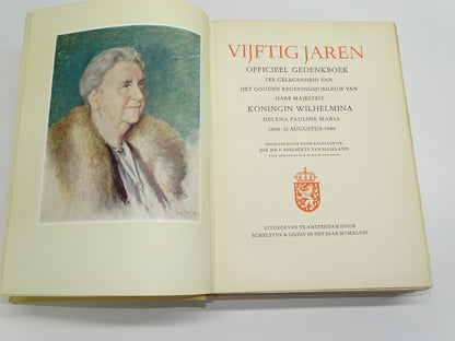 Boek: 50 Jaren, Gouden Regeringsjubileum Koningin Wilhelmina, 1948