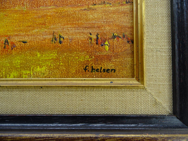 Schilderij: Zeezicht, F. helsen