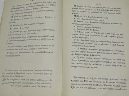 Boek: Verslag Der Zittingen Van Het Congres, Algemeene Belgische Onderwijzersbond, 1880