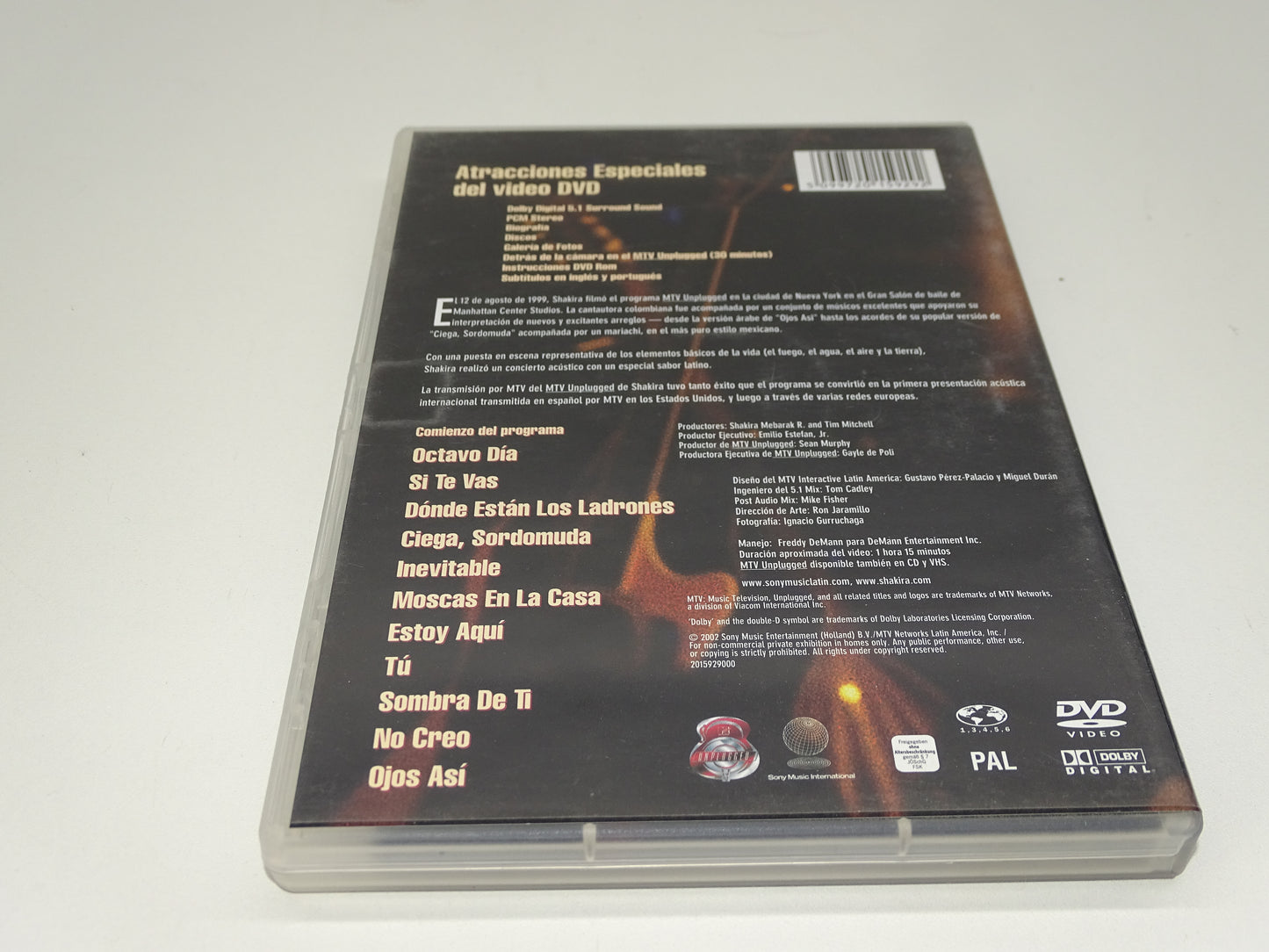 DVD: Shakira, MTV Unplugged, 2002