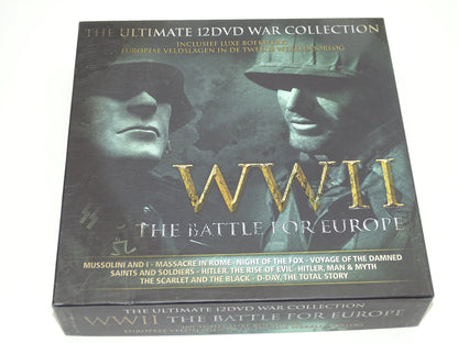 Dvd-box + Boek: WWII The Battle For Europe, The Ultimate 12 DVD War Collection,