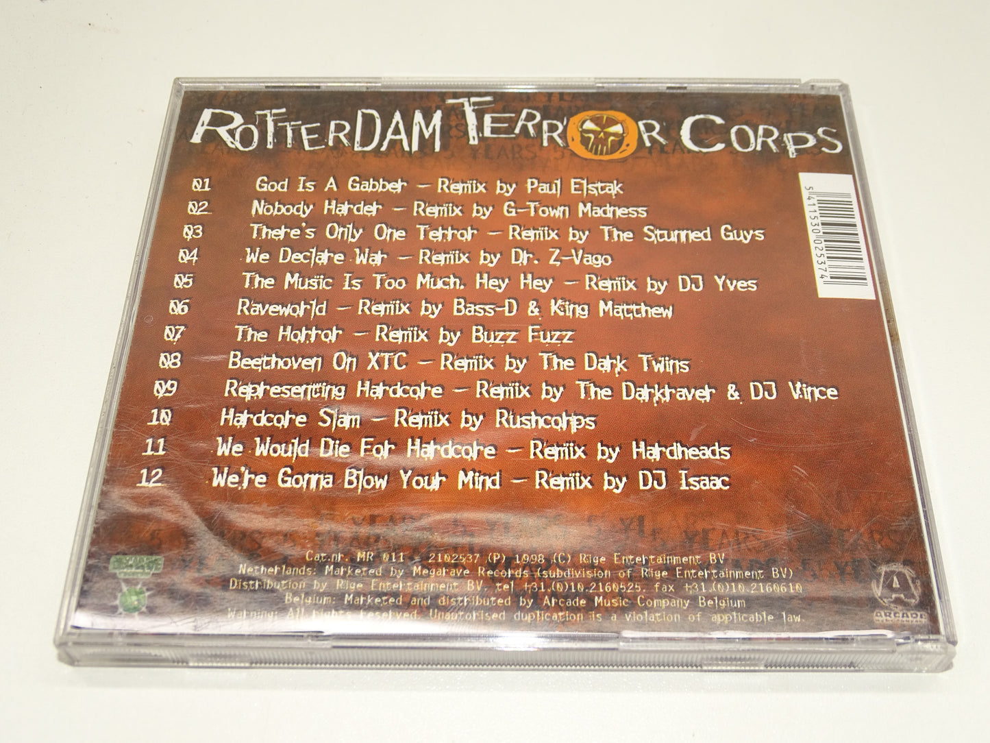 CD: Rotterdam Terror Corps, The Remix Album, 1998