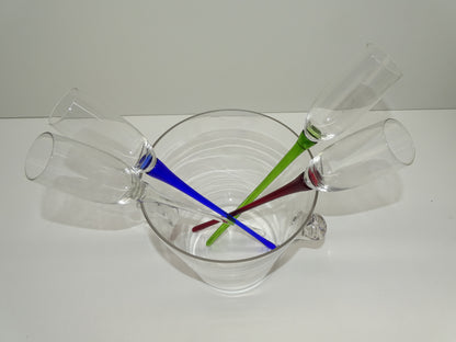 IJsemmer + 4 Glazen: Designer-Stielglas Set