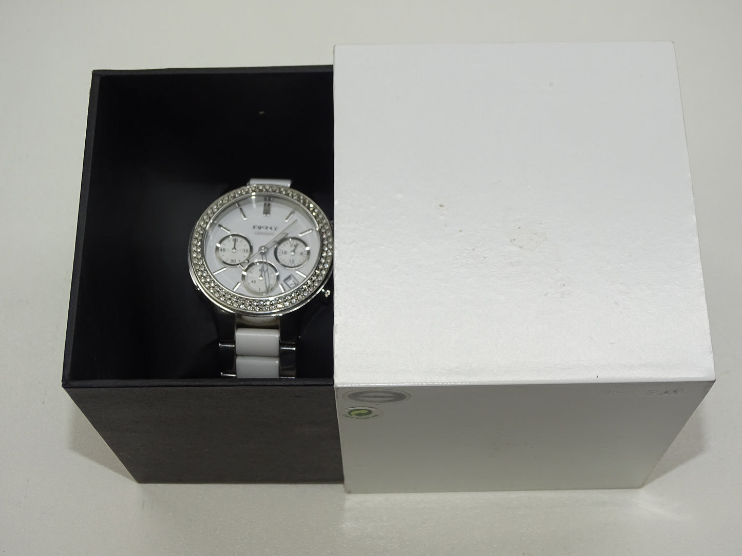 Horloge: DKNY Ceramic, Chronograaf, DKNY8181