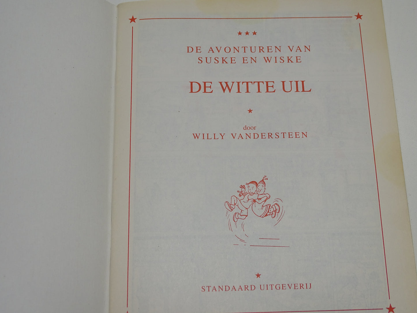 Strip, Suske En Wiske: De Witte Uil, Twee Kleuren Reeks, 1994