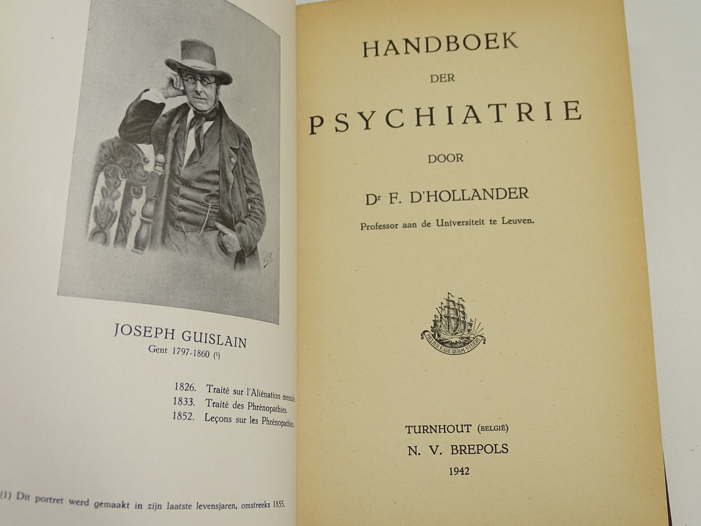 Boek: Handboek Der Psychiatrie Door  Dr. F. D'Hollander, 1942