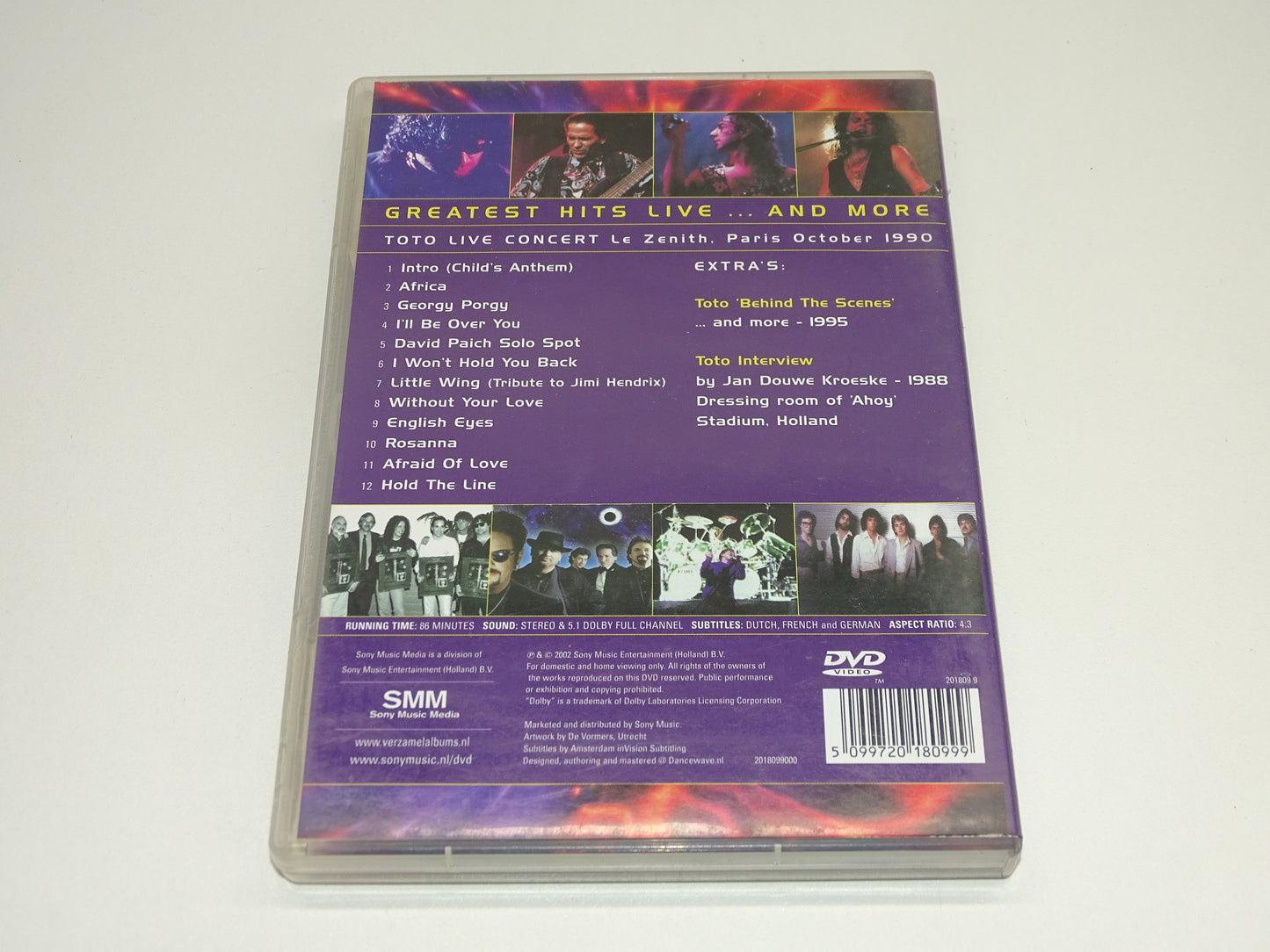 DVD, Toto: Greatest Hits Live And More, 2002