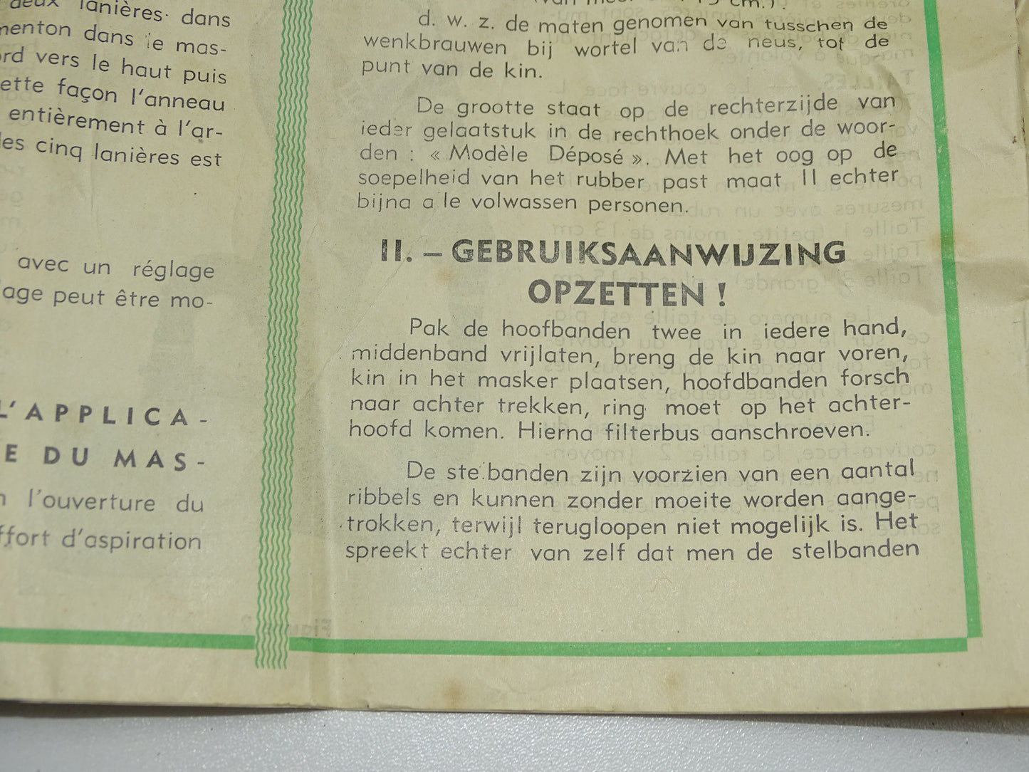 Gasmasker: L.702, België