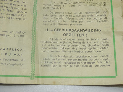 Gasmasker: L.702, België