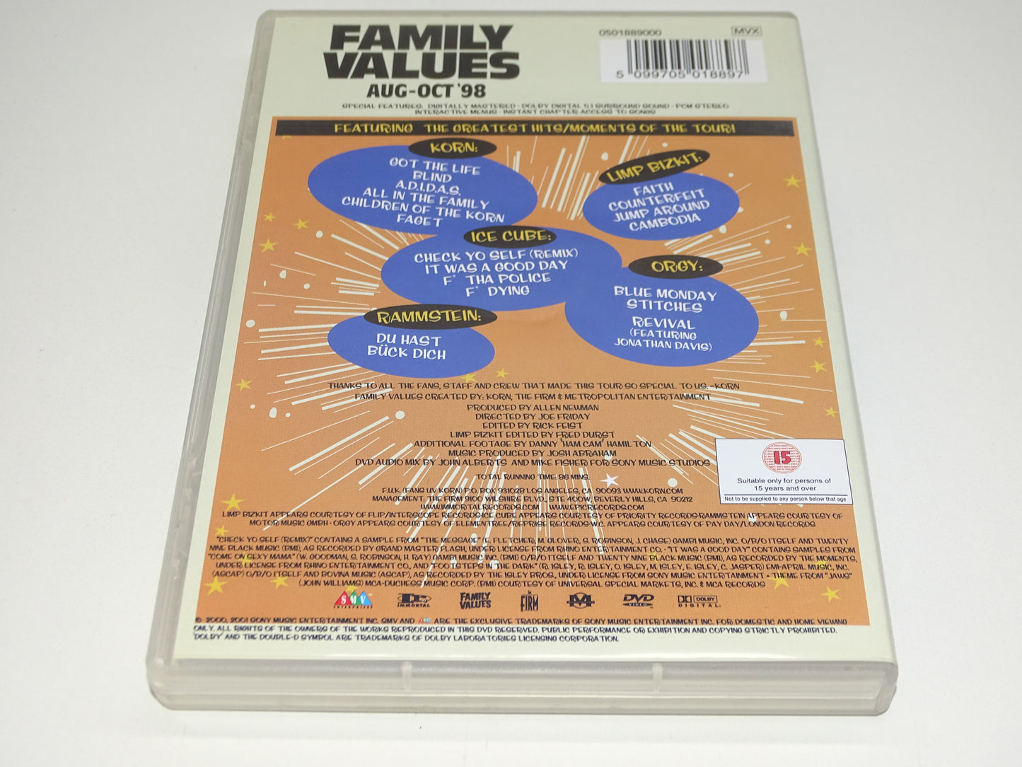 DVD: Family Values, Aug - Oct '98