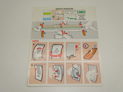 Veiligheidsinstructie Kaart: Sabena, Boeing 737-300 / 737-500