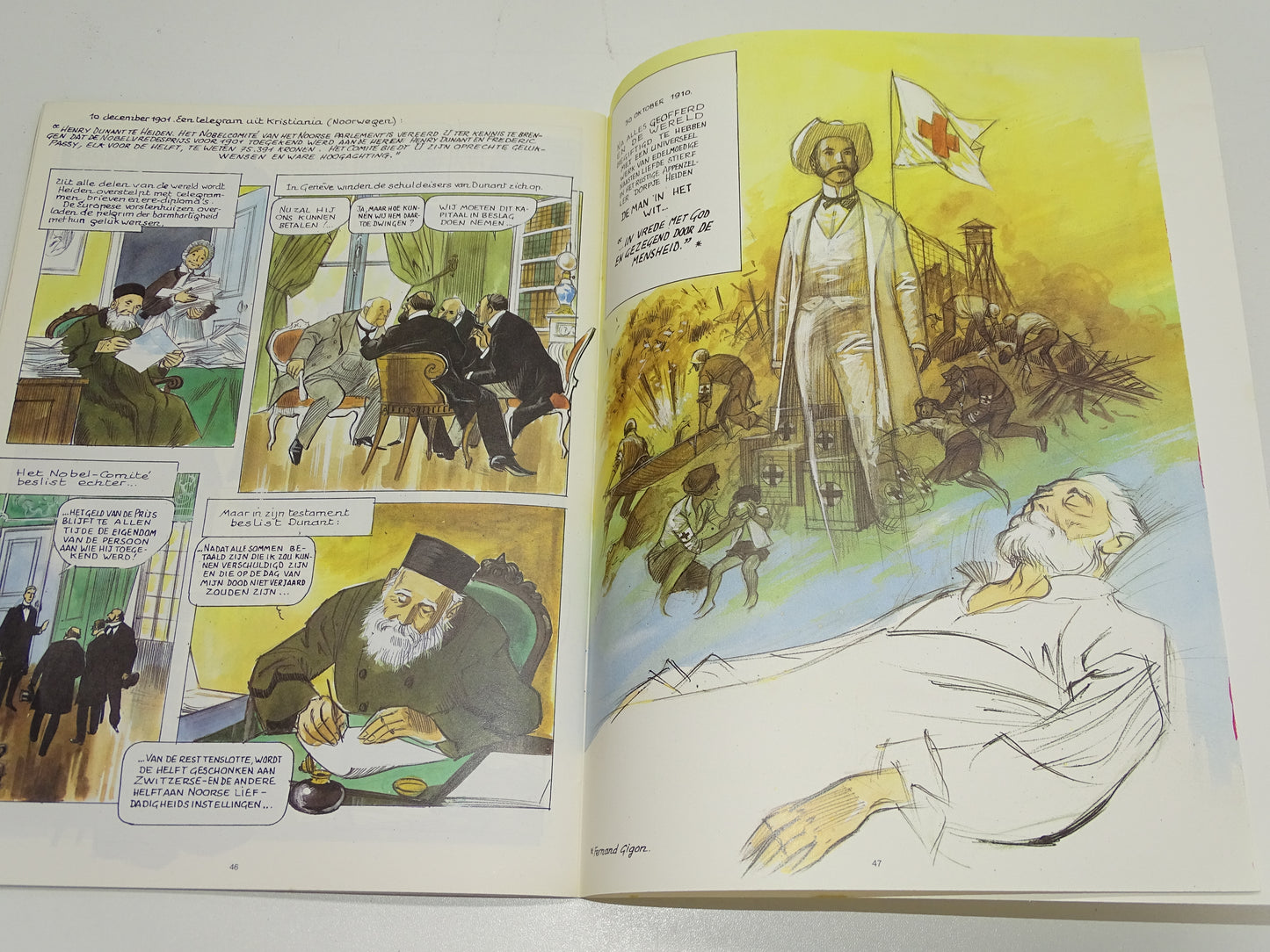 Strip: Henri Dunant, Stichter Van Het Rode Kruis, 1986