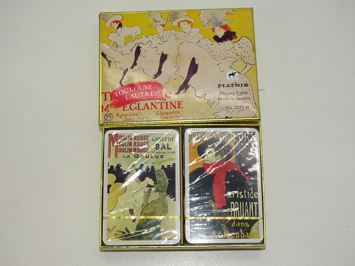 2 x Speelkaarten: Toulouse Lautrec, Piatnik, Made in Austria