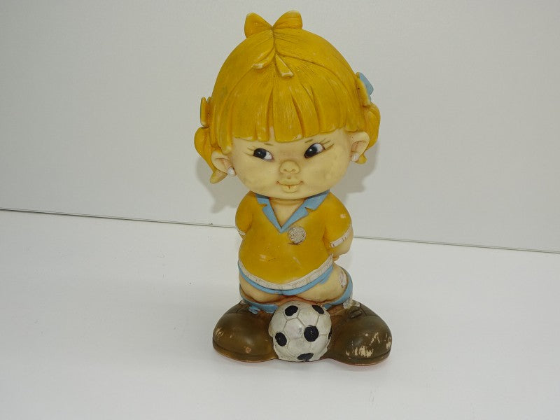 Vintage speelgoedmeisje, Voetballer