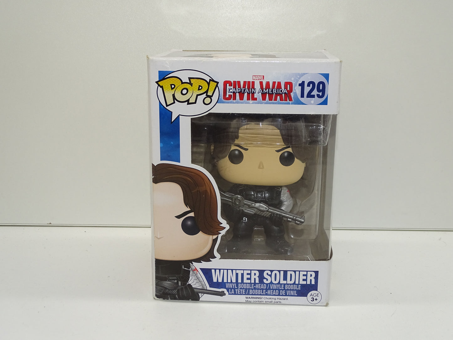 Bobble-Head Pop: Winter Soldier, Civil War 129, Captain America, Funko