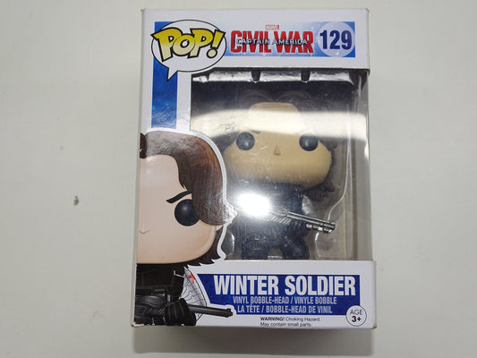 Bobble-Head Pop: Winter Soldier, Civil War 129, Captain America, Funko