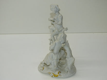 Beeld: Koppeltje met Hond, Esther, Capodimonte, Made In Italy