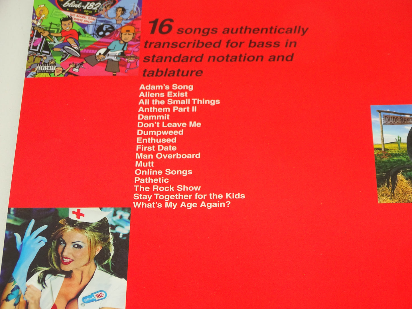 Muziekboek: Best Of Blink-182, Bass Recorded Versions