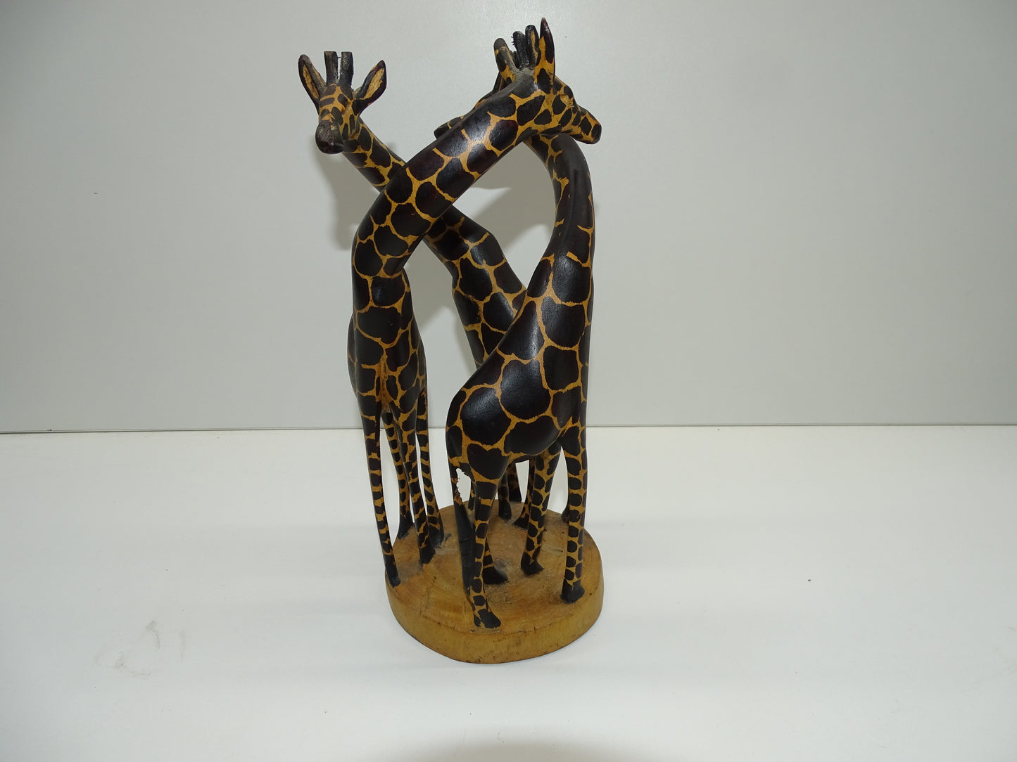 Houten Beeld: 3 Giraffen