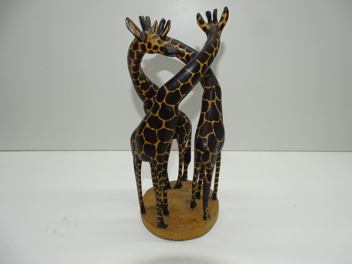 Houten Beeld: 3 Giraffen