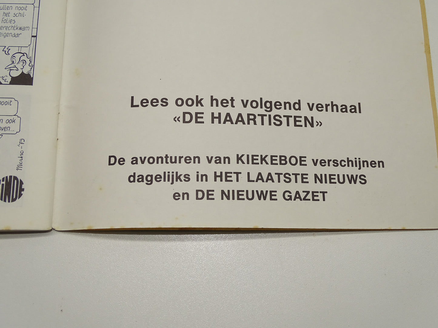 Strip: Kiekeboe, De Schat Van Mata Hari, 1979