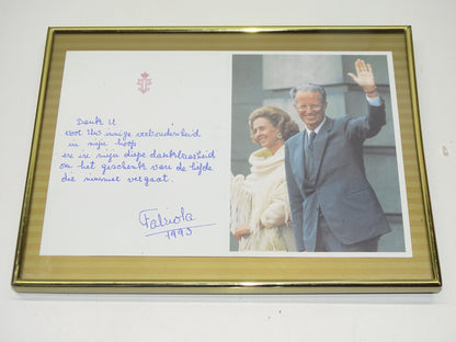 Dankbetuiging: Koningin Fabiola, Overlijden Koning Boudewijn, 1993